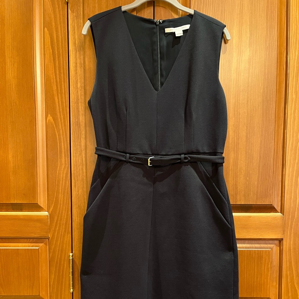 DVF black A-line dress